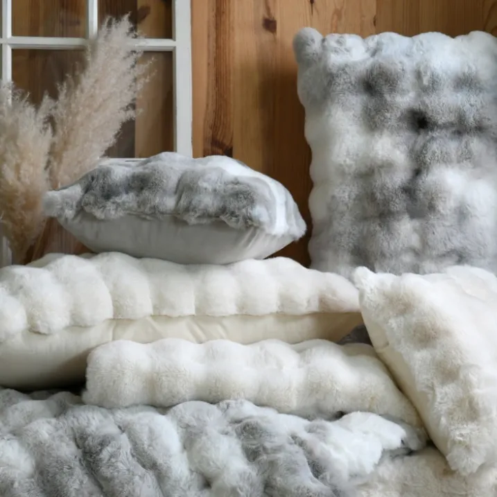 Plaid fausse imitation fourrure moelleux