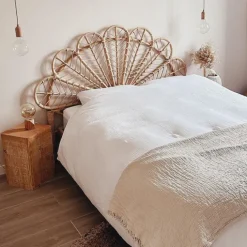 Plaid gaze de coton matelassé