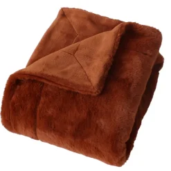 Plaid imitation fourrure double face flanelle