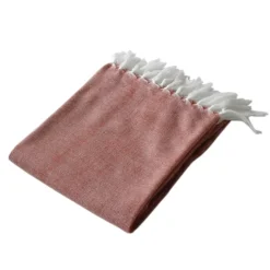 Plaid jacquard à longues franges