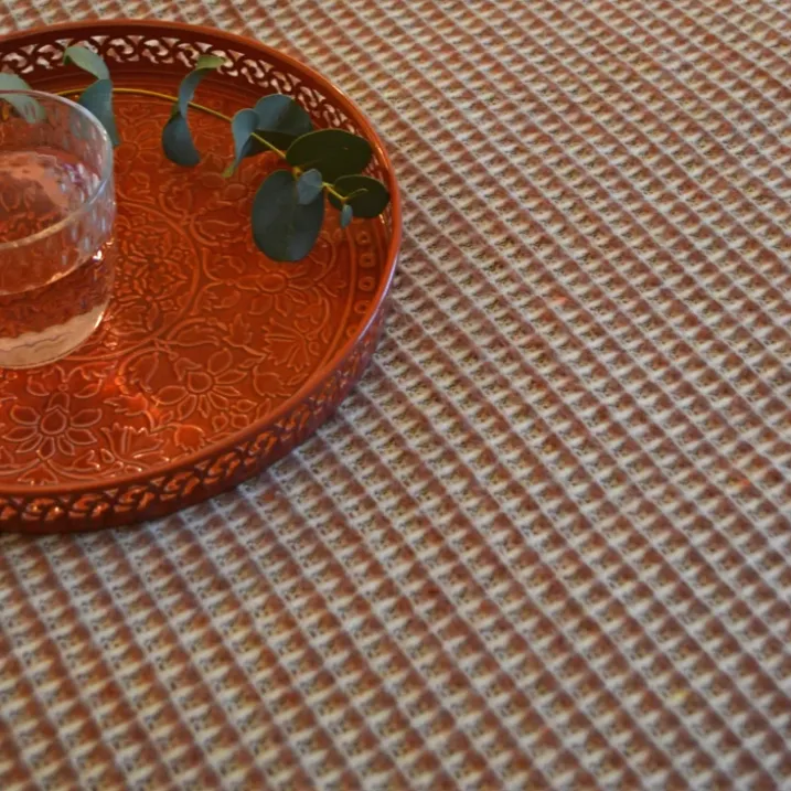 Plaid jacquard vichy en coton