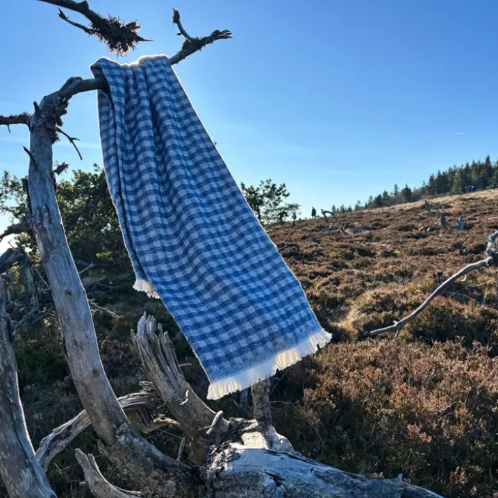 Plaid jacquard vichy en coton