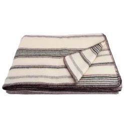Plaid laine et mohair à rayure