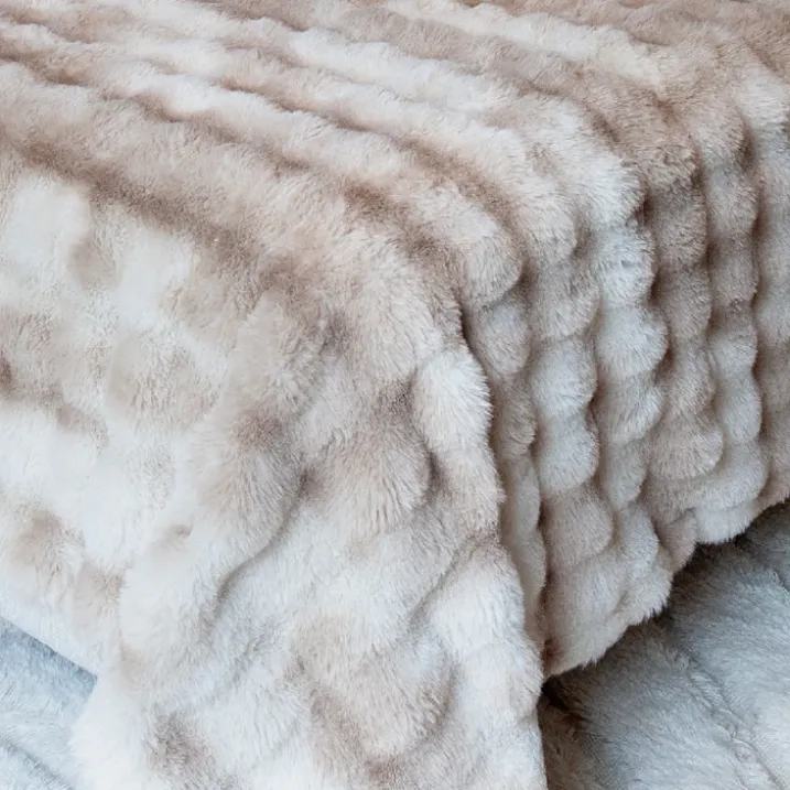 Plaid ou Jeté de Lit Imitation Fourrure Doux