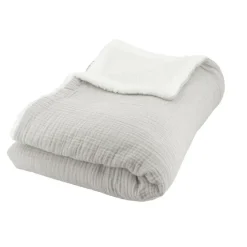 Plaid sherpa et gaze de coton