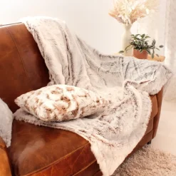 Plaid tendance en imitation fourrure