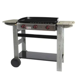 Plancha gaz sur chariot