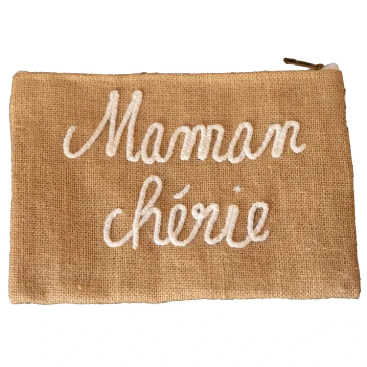 Pochette Jute "Maman chérie"