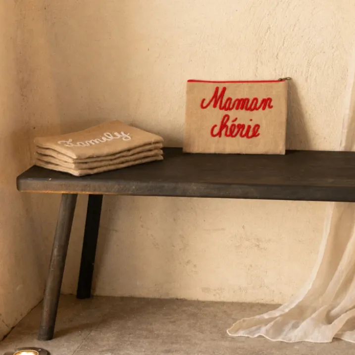 Pochette Jute "Maman chérie"