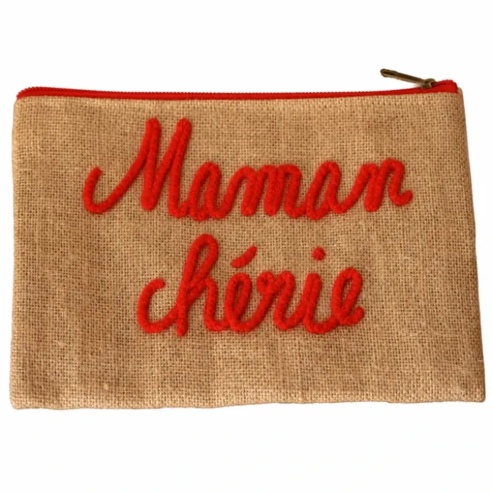 Pochette Jute "Maman chérie"