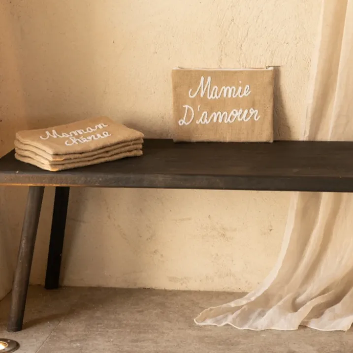Pochette Jute "Mamie d'amour"