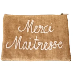 Pochette Jute "Merci maitresse"