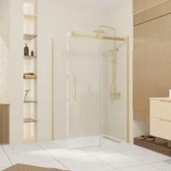 Porte de douche coulissante en verre trempé