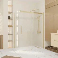 Porte de douche coulissante en verre trempé