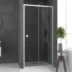 Porte de douche coulissante en verre trempé