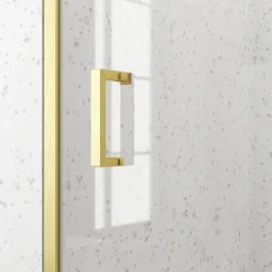 Porte de douche coulissante en or brossé