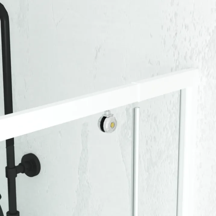 Porte de douche pivotante en verre trempé