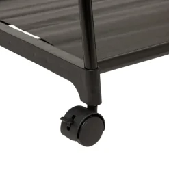 Porte manteau sur pied avec barre penderie et étagères de rangement