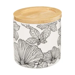 Pot à coton esprit floral