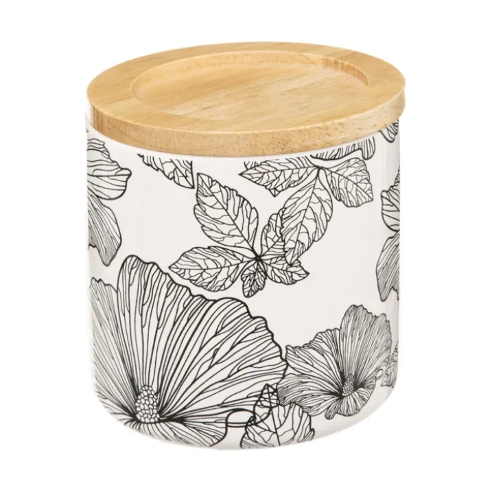 Pot à coton esprit floral