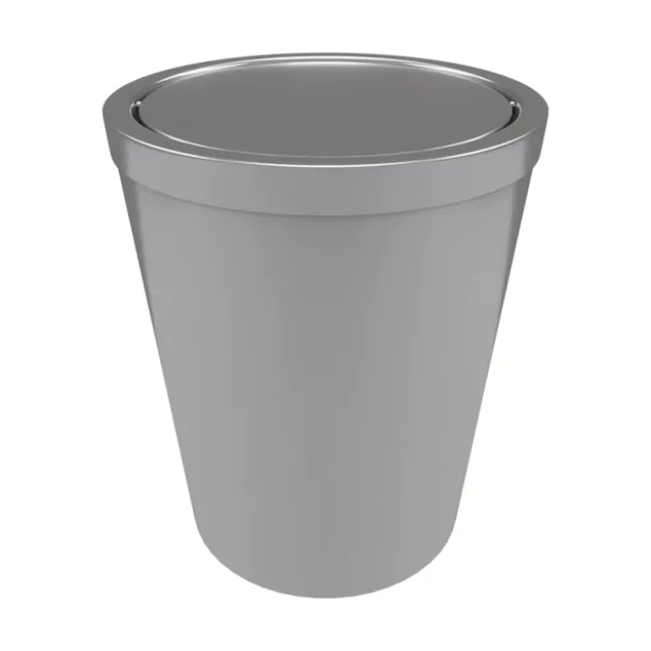 Poubelle avec couvercle pivotant