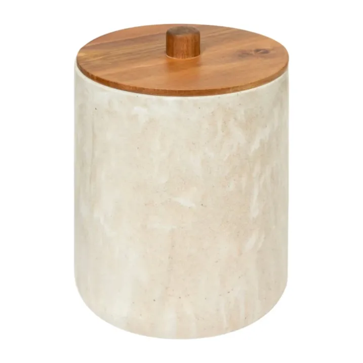 Poubelle de salle de bain effet marbre