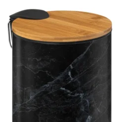 Poubelle de salle de bain effet marbre