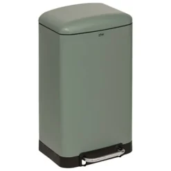 Poubelle en métal bac amovible 30 L