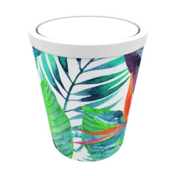 Poubelle jungle avec couvercle pivotant