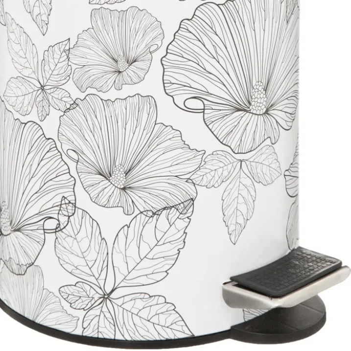 Poubelle à pédale esprit floral