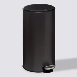 Poubelle ronde en métal de 30L