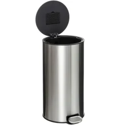 Poubelle ronde en métal de 30L