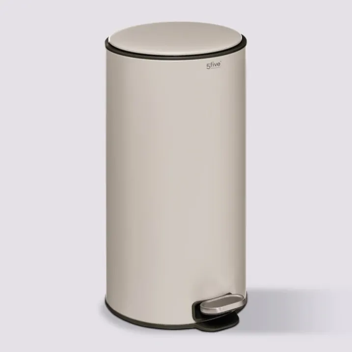Poubelle ronde en métal de 30L