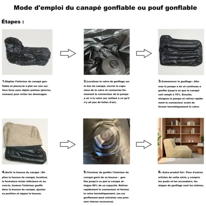 Pouf rond gonflable pour extérieur FORMENTERA