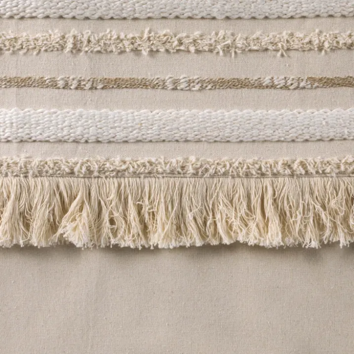 Rideau au top tissé et frangé