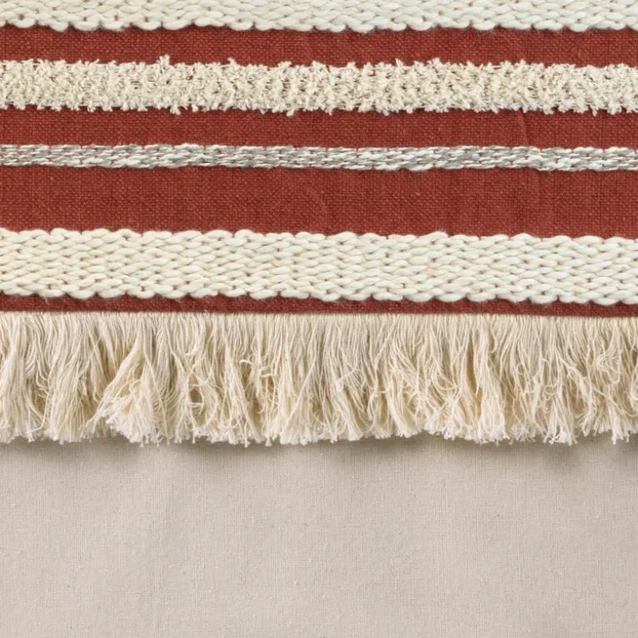 Rideau au top tissé et frangé