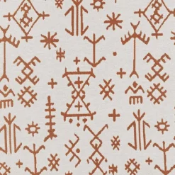 Rideau aux impressions de dessins aztèques
