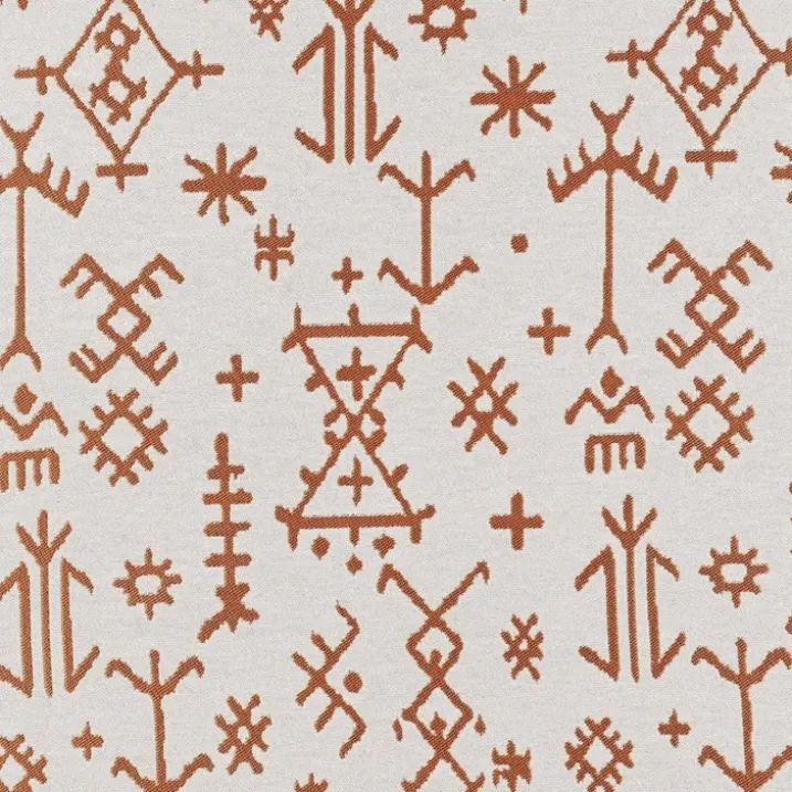 Rideau aux impressions de dessins aztèques
