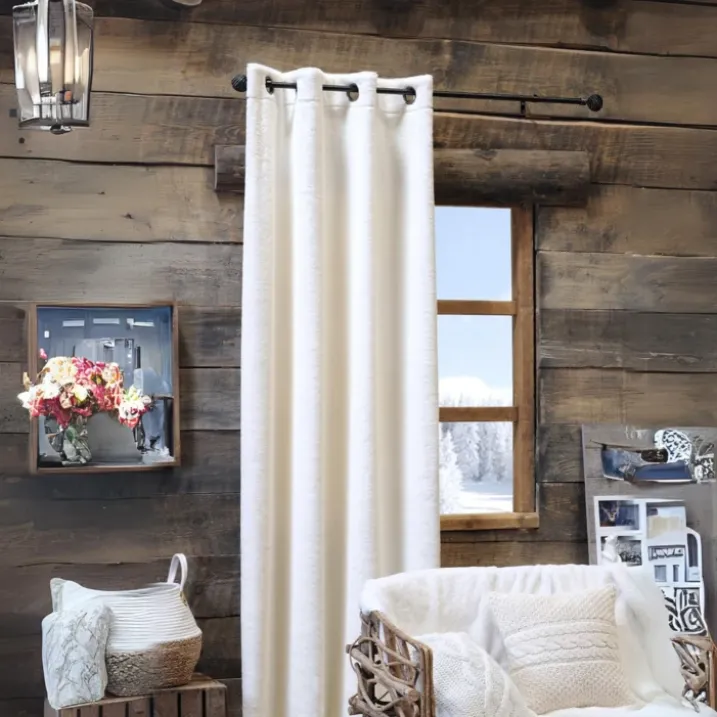 Rideau cocooning en imitation fourrure