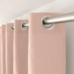 Rideau coloré en pur coton 8 œillets