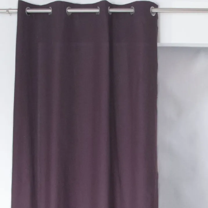 Rideau coloré en pur coton 8 œillets