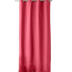 Rideau coloré en pur coton 8 œillets