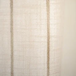 Rideau 100% coton à rayures beige LOURMARIN
