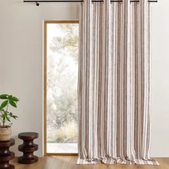 Rideau 100% coton rayures tapissier LOURMARIN
