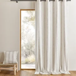 Rideau 100% coton rayures tapissier LOURMARIN