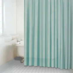 Rideau de douche uni aspect tissu