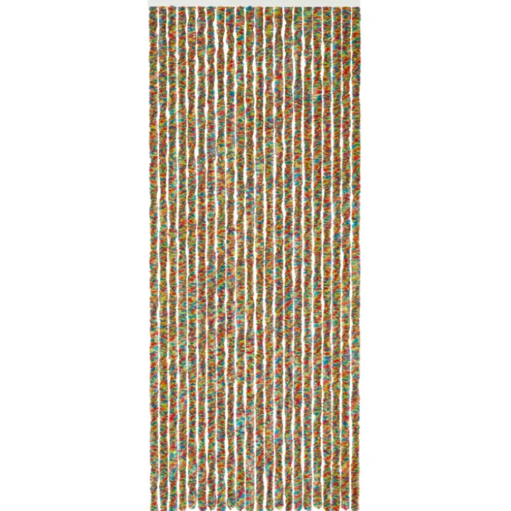 Rideau de porte chenilles multicolores