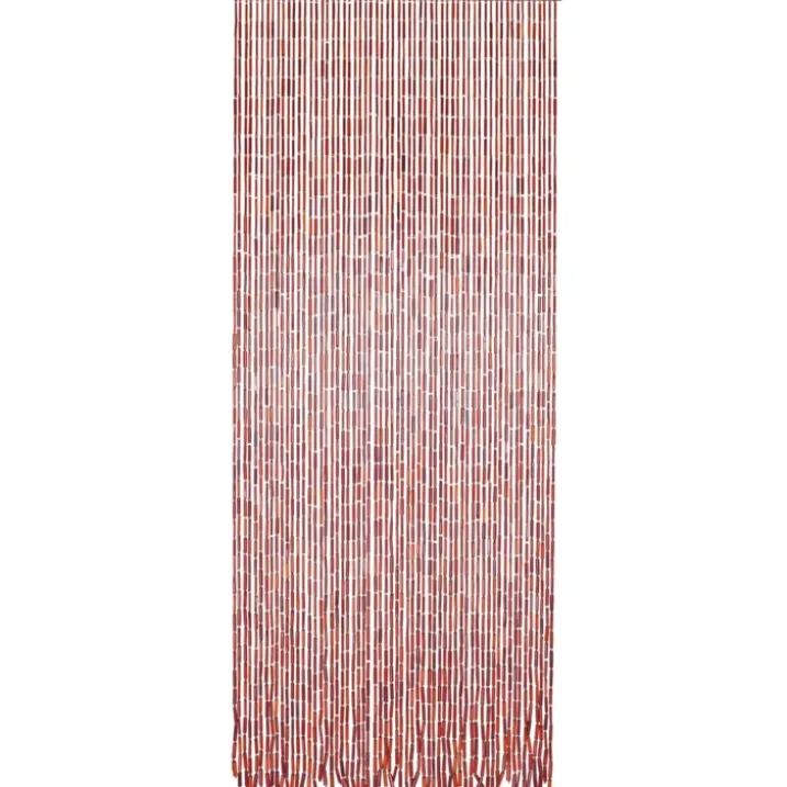 Rideau de porte en bambou et perles de bois