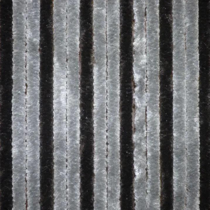 Rideau de porte en chenille bicolore