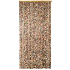 Rideau de porte en perles de bois carré